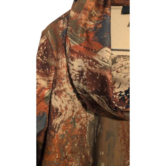 Ali Miles Petite Large Brushed Knit Tunic Top – Brown, Maroon, Black - Picture 3 of 4